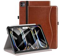 ZtotopCases Coque pour iPad Pro 13 Pouce 2024 (7ème Génération),Housse Étui Cover en Cuir de PU Première Qualité avec Fonction Auto Réveil/Sommeil pour iPad Pro 13 Pouces, Brun