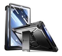 ZtotopCases Coque pour Samsung Galaxy Tab A9 8.7 Pouces 2023(SM-X110/X115/X117), Protection d'écran Intégrée, Double Couche Antichoc, Coque de Protection Complète avec Béquille, Noir