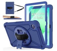 ZtotopCases Coque pour Samsung Galaxy Tab A9+ / A11+ 11 Pouces 2023/2025, Protection Écran + Sangle Main Rotative 360°, Support & Sangle Épaule, Compatible avec Galaxy Tab A11 Plus / A9 Plus, Bleu