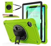 ZtotopCases Coque pour Samsung Galaxy Tab A9+ / A11+ 11 Pouces 2023/2025, Protection Écran + Sangle Main Rotative 360°, Support & Sangle Épaule, Compatible avec Galaxy Tab A11 Plus / A9 Plus, Vert