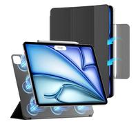 ZtotopCases Étui pour iPad Air 13 Pouces M3/M2(2025/2024) & iPad Pro 12,9 2022/2021/2020,Magnétique Puissant,Ultra Fin et Léger,Étui de Protection avec Fonction Veille/Réveil Automatique,Noir