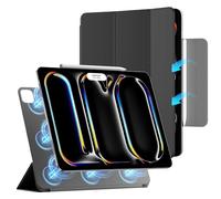 ZtotopCases Étui pour iPad Pro 13 Pouces 2024, Magnétique Puissant, Ultra Fin et Léger, Support Pliable, Étui de Protection avec Fonction Veille/Réveil Automatique, Noir