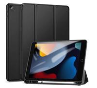 ZtotopCases pour iPad 9ème/8ème/7ème Génération Coque à Tri-Volets Stand Ultra Fine avec Porte-Crayon, Fonction Veille/Réveil Automatique, Housse Étui pour iPad 10.2 Pouces 2021/2020/2019, Noir