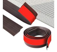 ZTOWOTO 200cm PVC Barre De Seuil,Flexible Seuil De Porte Adhesif AntidéRapant,Moquette Transition de Seuil Pour RevêTement De Sol,Portes,Carrelage,Bois(Largeur:7cm-Grain De Bois De Noyer Noir-A5015)