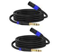 ZTOXLR Lot de 2 câbles d'interconnexion équilibrés TRS vers XLR 1,2 m, XLR mâle vers microphone stéréo équilibré 6,35 mm