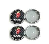 ztpato 4 Pièces Cache-moyeux,pour Saab 9 3 9 5 9-3 9-5 Saab Emblem Badge 63mm Auto Cache Moyeux Capuchons Centre ABS Jantes Enjoliveurs Décoration Voitures Accessoires,A-Texture