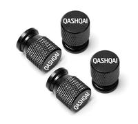 ztpato 4 Pièces Capuchon de Valve Auto,pour NIS-san Qashqai Bouchons de Tige de Valve Pneu Roue Pneu Anti-poussière Décoration Accessoires,A-Black