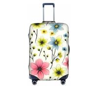 ZTPOWQA Atomic Housse de bagage décorative avec fermeture éclair dissimulée et anti-rayures et anti-poussière Motif étoiles, blanc, XL