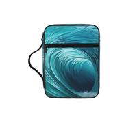 ZTPOWQA Beau sac de rangement étanche avec imprimé vagues de l'océan pour hommes et femmes, pasteurs
