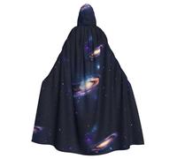 ZTPOWQA Cape à capuche avec imprimé galaxie dans l'univers - Costume de carnaval de sorcière - Pour bal masqué - Pour fête, festival, cosplay