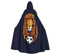 ZTPOWQA Cape à capuche unisexe avec imprimé lion pour cosplay, carnaval, bal masqué, festivals, fêtes à thème