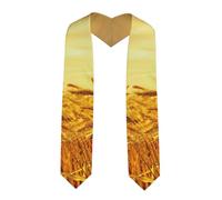 ZTPOWQA Châle unisexe avec imprimé champ de blé - Léger et doux pour la peau - Accessoire souvenir, coin pointu, Taille unique