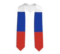 ZTPOWQA Châle unisexe avec imprimé drapeau russe pour remise de diplôme - Léger et doux pour la peau - Accessoire souvenir, coin pointu, Taille unique