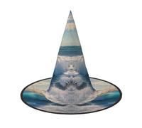 ZTPOWQA Chapeau unisexe avec imprimé vagues de l'océan et de la mer - Accessoire de carnaval - Cosplay - Couvre-chef festif