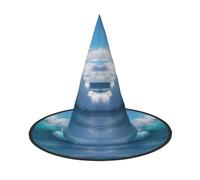 ZTPOWQA Chapeau unisexe avec imprimé vagues de l'océan et de la mer - Accessoire de carnaval - Cosplay - Couvre-chef festif