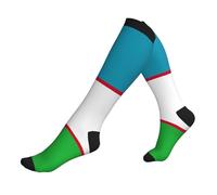 ZTPOWQA Chaussettes de course à pied avec drapeau de la République d'Ouzbékistan pour homme et femme Chaussettes athlétiques pour athlètes et longs vols, 3 noir, Taille unique