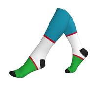 ZTPOWQA Chaussettes de course à pied avec drapeau de la République d'Ouzbékistan pour homme et femme Chaussettes athlétiques pour athlètes et longs vols, 2 Noir-2, Taille unique