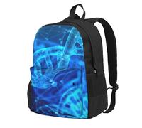 ZTPOWQA Dna Chain Sac à dos pour adulte résistant à l'eau et léger avec impression photo