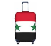 ZTPOWQA Drapeau de la République arabe syrienne - Housse de bagage décorative avec fermeture éclair dissimulée - Anti-rayures et anti-poussière, blanc, L