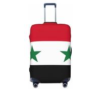 ZTPOWQA Drapeau de la République arabe syrienne imprimé housse de valise lavable personnalisée protection voyage élastique anti-rayures, Noir , M
