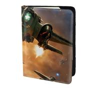 ZTPOWQA Étui portefeuille en cuir avec imprimé avions de chasse pour homme et femme, Noir , Taille unique