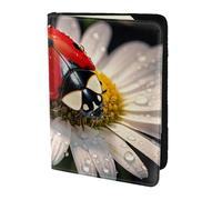 ZTPOWQA Étui portefeuille en cuir avec imprimé coccinelle pour homme et femme, Noir , Taille unique