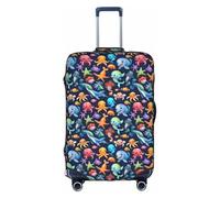 ZTPOWQA Housse de bagage décorative avec fermeture éclair dissimulée - Anti-rayures et anti-poussière - Motif vie marine sous-marine, blanc, XL