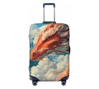 ZTPOWQA Housse de protection lavable en 3D avec motif écailles de dragon magique - Protection de bagage personnalisée - Élastique anti-rayures, Noir , L