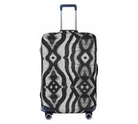 ZTPOWQA Housse de protection pour valise lavable avec imprimé peau de serpent noir et blanc, Noir , S