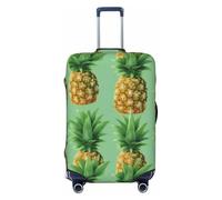 ZTPOWQA Housse de protection pour valise, lavable, motif ananas vert, élastique, anti-rayures, Noir , S