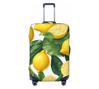 ZTPOWQA Housse de protection pour valise lavable Motif citrons tropicaux frais, Noir , XL