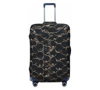 ZTPOWQA Housse de protection pour valise, motif peau de serpent, lavable, élastique, anti-rayures, Noir , M