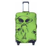 ZTPOWQA Housse de valise extensible universelle avec imprimé extraterrestres verts, Noir , M, Bagage à main