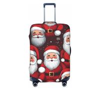ZTPOWQA Housse de valise extensible universelle avec imprimé Père Noël, Noir , L, Bagage à main
