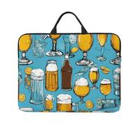 ZTPOWQA Housse imperméable pour ordinateur portable Motif bulles de bière Pour bureau, voyage, affaires