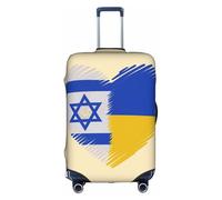 ZTPOWQA Israël et l'Ukraine Housse de voyage décorative avec fermeture éclair dissimulée Anti-rayures et anti-poussière, blanc, M