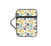 ZTPOWQA Joli sac de rangement coloré avec empreintes de pattes de chien pour hommes et femmes, pasteurs, organiseur étanche pour écritures
