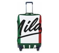 ZTPOWQA Milan, Italie Imprimer Housse de Valise Lavable Personnalisé Bagages Protecteur Voyage Élastique Anti Rayures, Noir , M