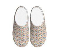 ZTPOWQA Paw Prints Art 1 Print Chaussons pratiques anti-boulochage lavables pour femme et homme Semelle TPR Chaussures d'intérieur et d'extérieur