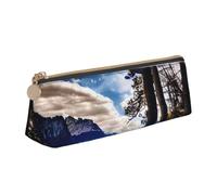 ZTPOWQA Rocky Mountain Range Trousse à crayons triangulaire pour adultes Grande capacité