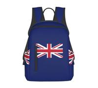 ZTPOWQA Sac à dos léger et polyvalent avec imprimé drapeau du Royaume-Uni - Sac à dos de voyage unisexe pour tous les jours