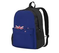 ZTPOWQA Sac à dos pour adulte avec imprimé drapeau de la Nouvelle-Zélande - Léger - Résistant à l'eau - Pour les trajets en plein air, les aventuriers et les pique-ni