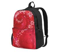 ZTPOWQA Sac à dos pour adulte résistant à l'eau et léger pour la Saint Valentin Motif cœur rouge