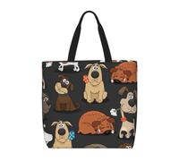 ZTPOWQA Sac de rangement extra large avec imprimé chien Corgi - Respectueux de l'environnement - Pour le travail, le shopping, la plage, les voyages