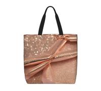 ZTPOWQA Sac de rangement extra large avec imprimé pailleté rose doré pour le travail, le shopping, la plage, les voyages
