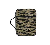 ZTPOWQA Sac de rangement imperméable pour la Bible avec imprimé camouflage et rayures tigre pour homme et femme, pasteurs