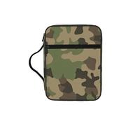 ZTPOWQA Sac de rangement imperméable pour la Bible avec imprimé camouflage vert pour hommes et femmes, pasteurs