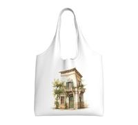 ZTPOWQA Sac fourre-tout en toile écologique avec branche d'olivier romaine et impression grecque - Sac fourre-tout en toile écologique - Sac à main pour le shopping, les voyages, le quotidien