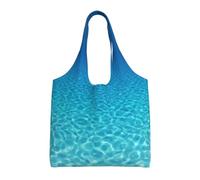 ZTPOWQA Sac fourre-tout extra large en toile écologique avec imprimé paysage sous-marin