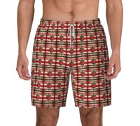 ZTPOWQA Short de bain rétro pour homme avec motif drapeau du Canada - Séchage rapide - Léger - Vacances - Activités de plein air, blanc, XL taille courte